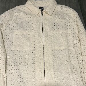 GAP Cream Eyelet Lightweight Jacket